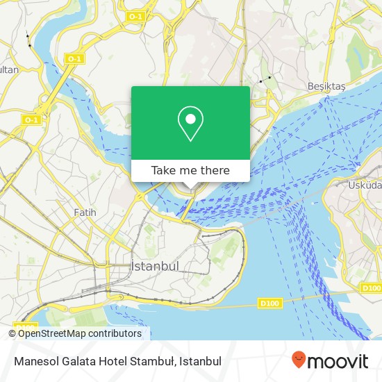 Manesol Galata Hotel Stambuł map