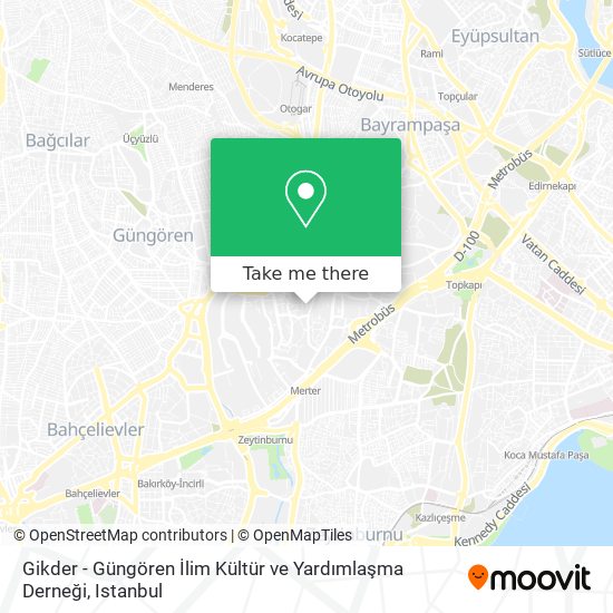Gikder - Güngören İlim Kültür ve Yardımlaşma Derneği map