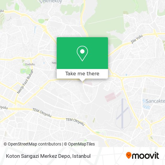 Koton Sarıgazi Merkez Depo map