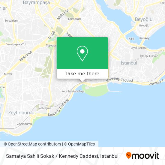 Samatya Sahili Sokak / Kennedy Caddesi map