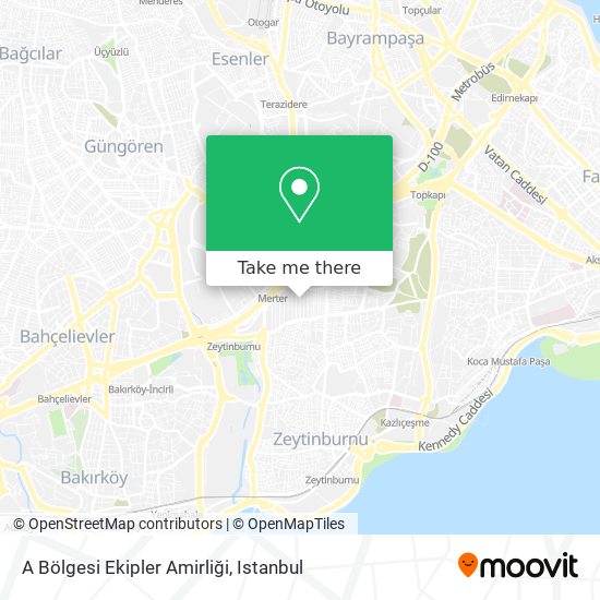 A Bölgesi Ekipler Amirliği map