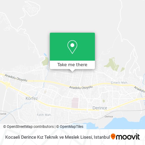 Kocaeli Derince Kız Teknıik ve Meslek Lisesi map