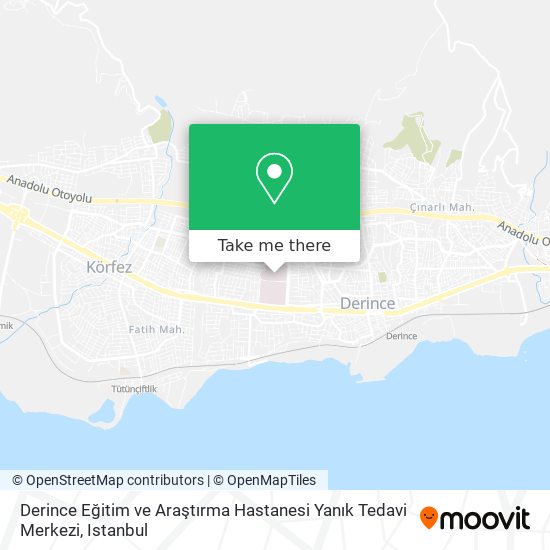 Derince Eğitim ve Araştırma Hastanesi Yanık Tedavi Merkezi map