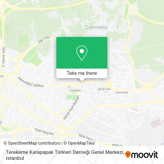 Terekeme Karapapak Türkleri Derneği Genel Merkezi map