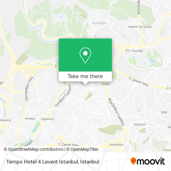 Tempo Hotel 4 Levent Istanbul map