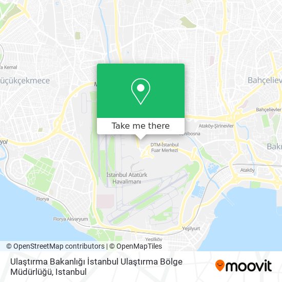 Ulaştırma Bakanlığı İstanbul Ulaştırma Bölge Müdürlüğü map