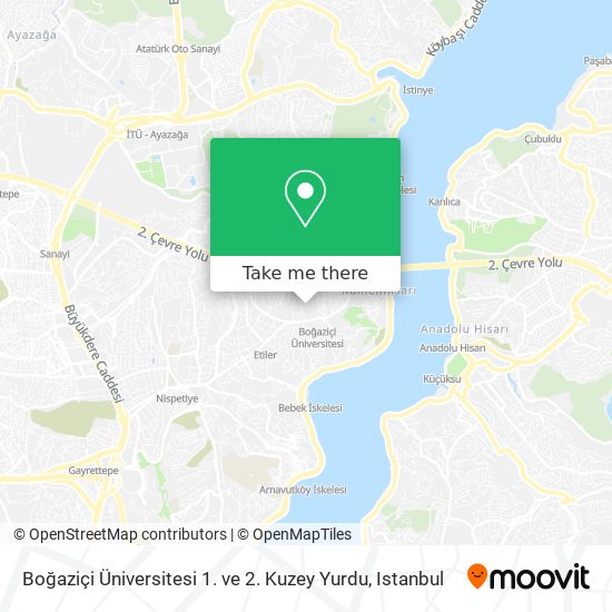 Boğaziçi Üniversitesi 1. ve 2. Kuzey Yurdu map