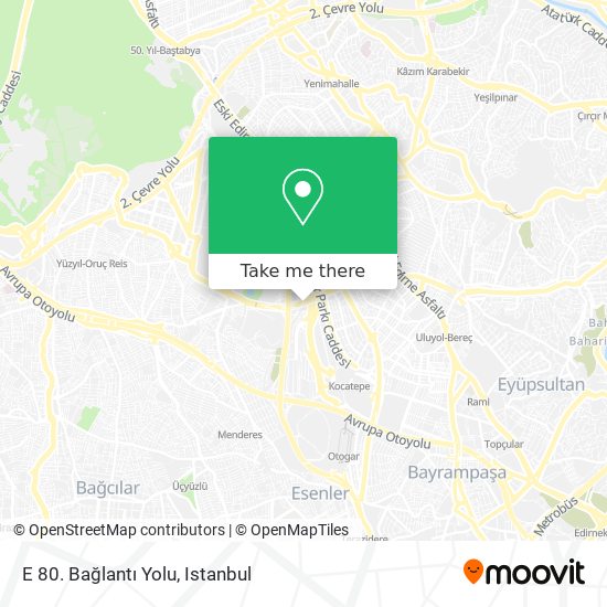 E 80. Bağlantı Yolu map