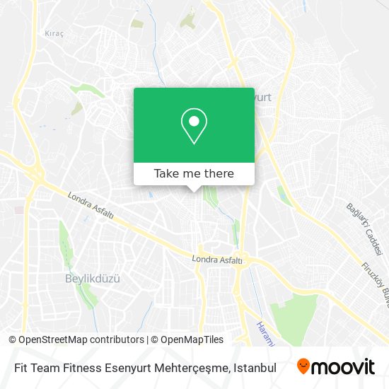 Fit Team Fitness Esenyurt Mehterçeşme map