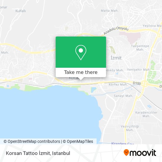 Korsan Tattoo İzmit map