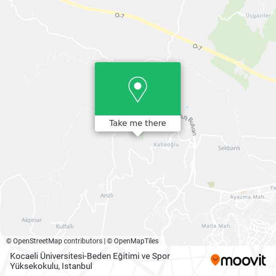 Kocaeli Üniversitesi-Beden Eğitimi ve Spor Yüksekokulu map