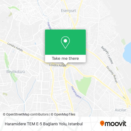 Haramidere TEM E-5 Bağlantı Yolu map