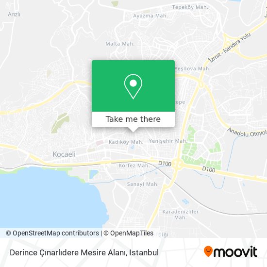 Derince Çınarlıdere Mesire Alanı map