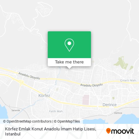 Körfez Emlak Konut Anadolu İmam Hatip Lisesi map