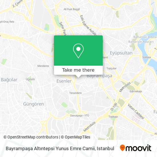 Bayrampaşa Altıntepsi Yunus Emre Camii map
