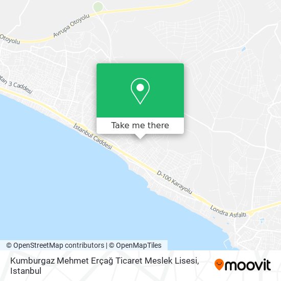 Kumburgaz Mehmet Erçağ Ticaret Meslek Lisesi map