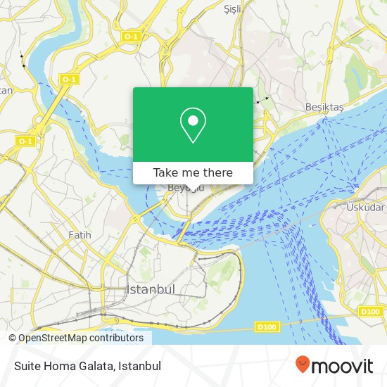 Suite Homa Galata map