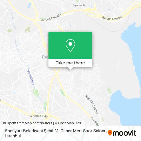 Esenyurt Belediyesi Şehit M. Caner Mert Spor Salonu map