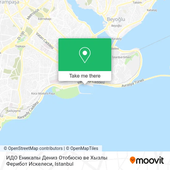 ИДО Еникапы Дениз Отобюсю ве Хызлы Ферибот Искелеси map