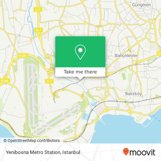 Yenibosna Metro Station map
