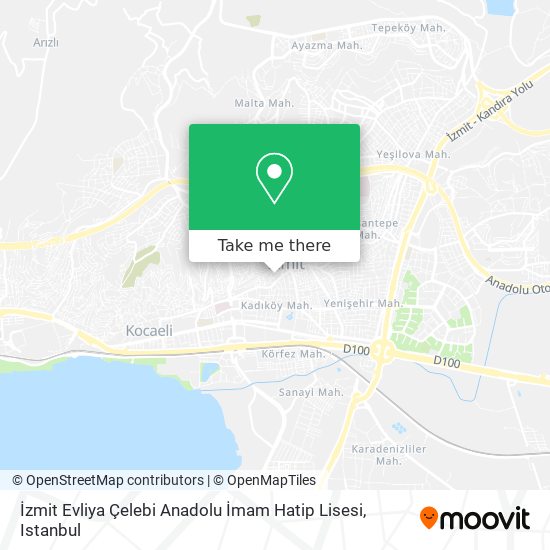 İzmit Evliya Çelebi Anadolu İmam Hatip Lisesi map