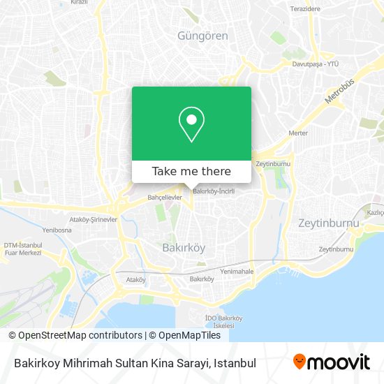 Bakirkoy Mihrimah Sultan Kina Sarayi map