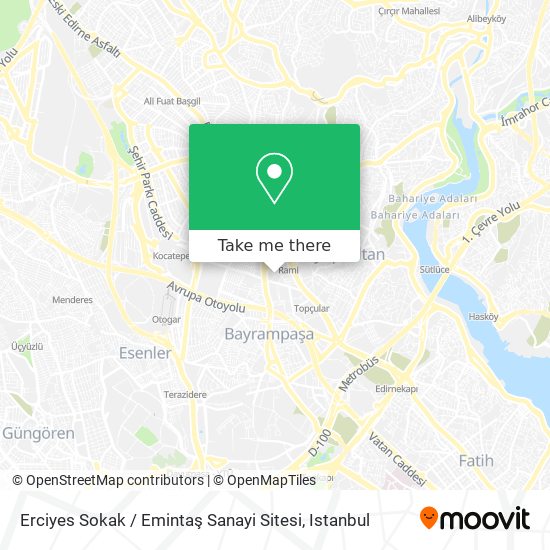 Erciyes Sokak / Emintaş Sanayi Sitesi map