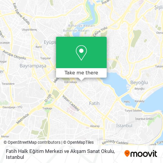 Fatih Halk Eğitim Merkezi ve Akşam Sanat Okulu map