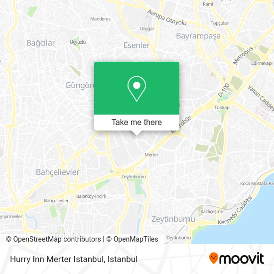 Hurry Inn Merter Istanbul map