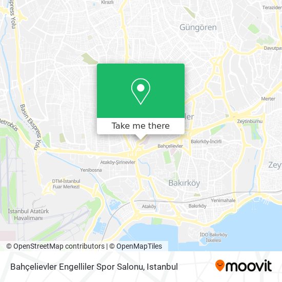 Bahçelievler Engelliler Spor Salonu map