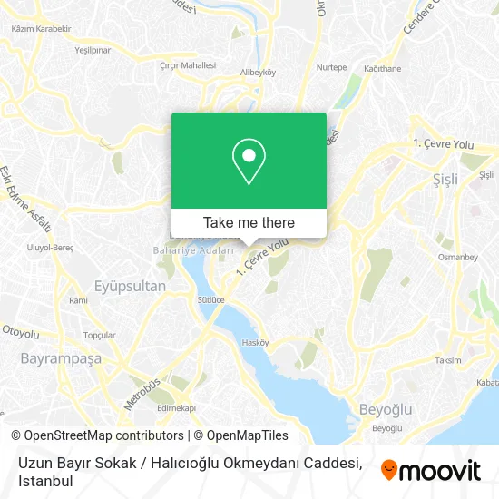 Uzun Bayır Sokak / Halıcıoğlu Okmeydanı Caddesi map