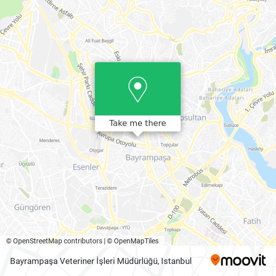 Bayrampaşa Veteriner İşleri Müdürlüğü map