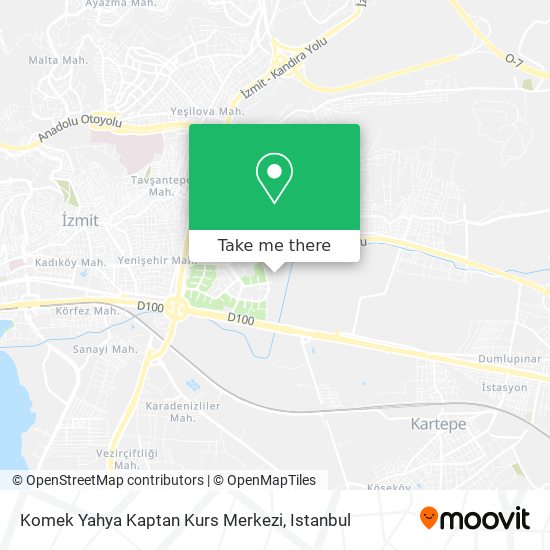 Komek Yahya Kaptan Kurs Merkezi map