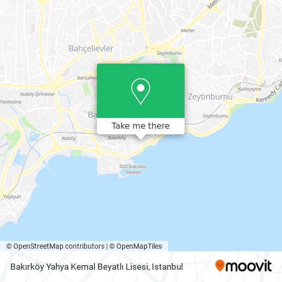 Bakırköy Yahya Kemal Beyatlı Lisesi map