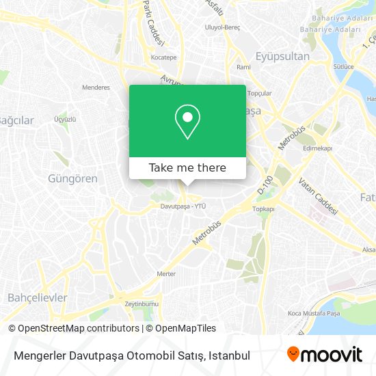 Mengerler Davutpaşa Otomobil Satış map