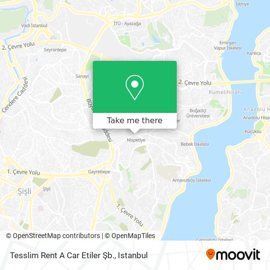 Tesslim Rent A Car Etiler Şb. map