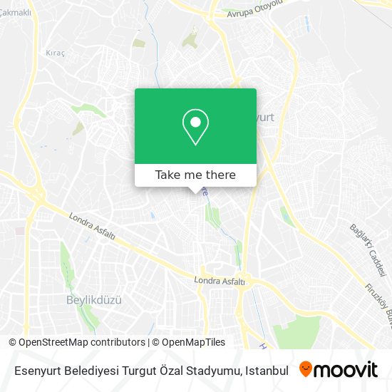 Esenyurt Belediyesi Turgut Özal Stadyumu map