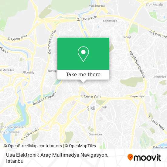 Usa Elektronik Araç Multimedya Navigasyon map