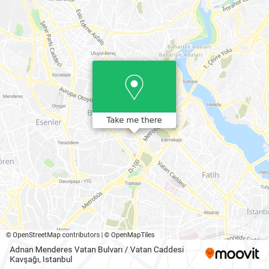 Adnan Menderes Vatan Bulvarı / Vatan Caddesi Kavşağı map