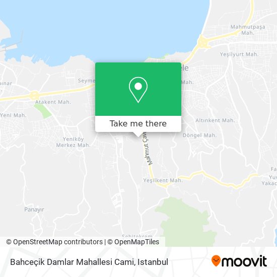 Bahceçik Damlar Mahallesi Cami map