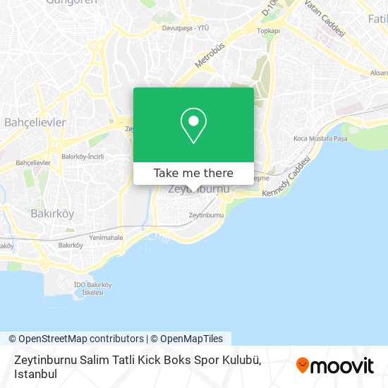 Zeytinburnu Salim Tatli Kick Boks Spor Kulubü map