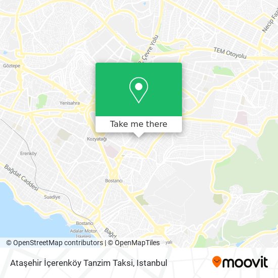 Ataşehir İçerenköy Tanzim Taksi map