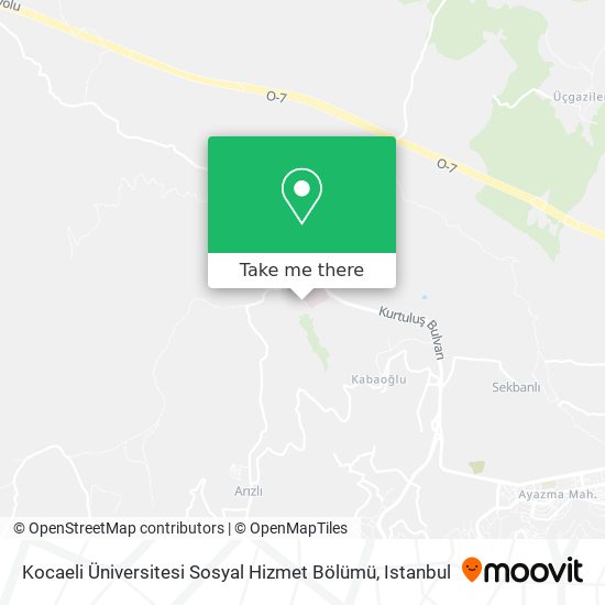 Kocaeli Üniversitesi Sosyal Hizmet Bölümü map