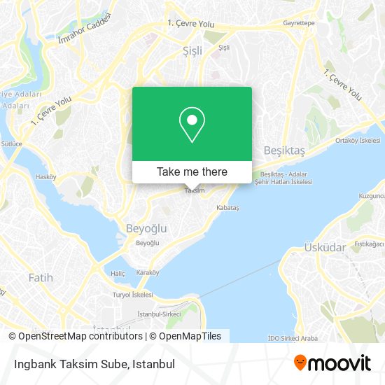 Ingbank Taksim Sube map