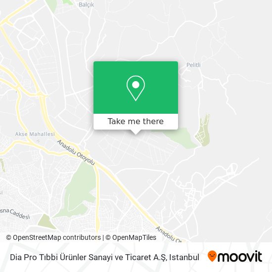 Dia Pro Tıbbi Ürünler Sanayi ve Ticaret A.Ş map