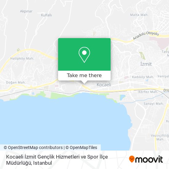 Kocaeli İzmit Gençlik Hizmetleri ve Spor İlçe Müdürlüğü map