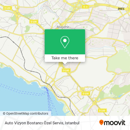 Auto Vizyon Bostancı Özel Servis map