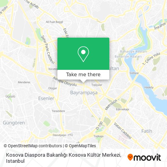 Kosova Diaspora Bakanlığı Kosova Kültür Merkezi map