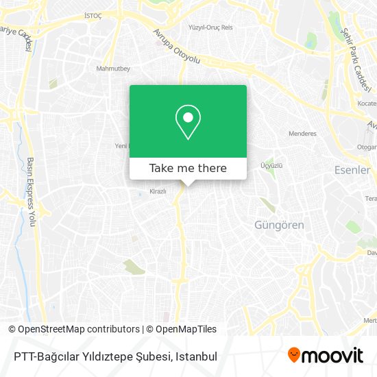 PTT-Bağcılar Yıldıztepe Şubesi map