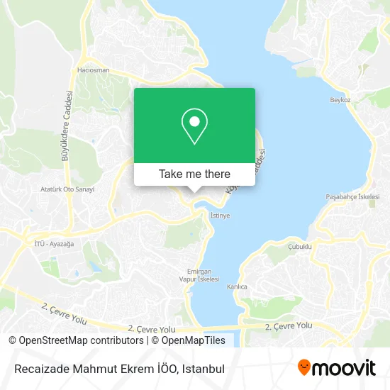 Recaizade Mahmut Ekrem İÖO map